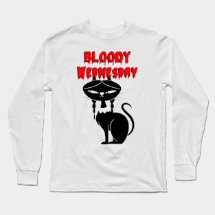 Bloody Wednesday Black Cat Weekday Long Sleeve T-Shirt